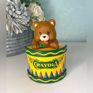 1992 Ornament Crayola Crayon Bear Binney & Smith inc. Vintage